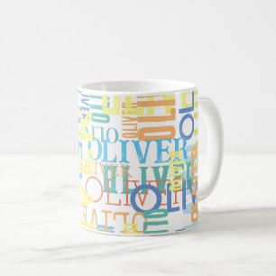 Mug Noms répliqués   Typographie Motif couleur