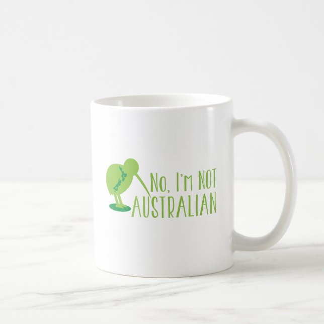 Mug Non, je ne suis pas AUSTRALIEN (avec l'oiseau et (Droite)