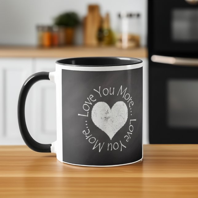 Mug Non, Je T'Aime Plus (love you more valentines day coffee mug)