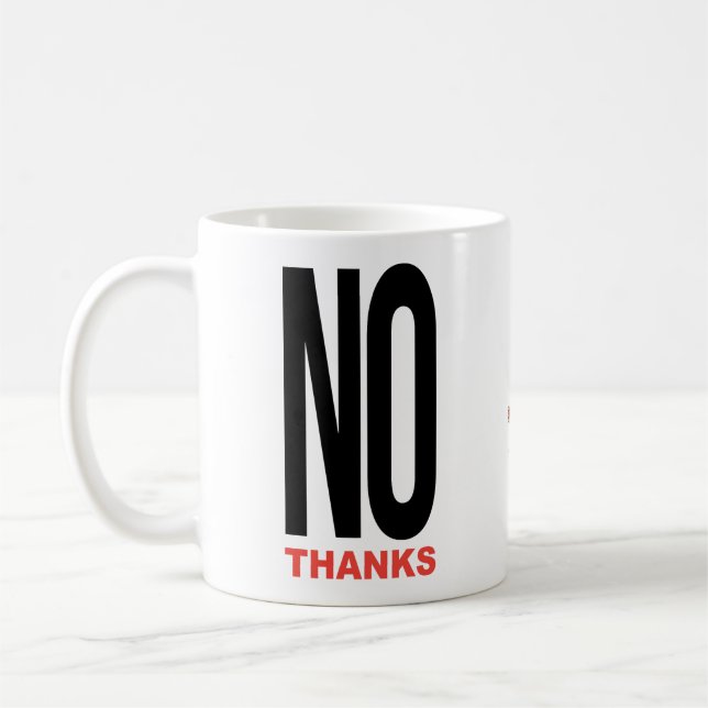 Mug Non merci blanc (Gauche)