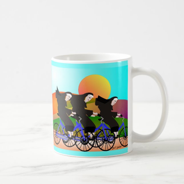 Mug Nonnes sur des cadeaux d'art de bicyclettes (Droite)