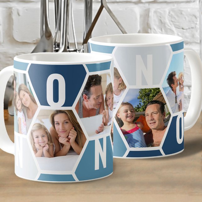 Mug Nonno 5 photo modifiable 5 lettres peigne (Créateur téléchargé)