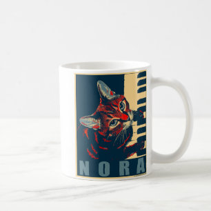 Mug Nora le chat de piano - Posterized