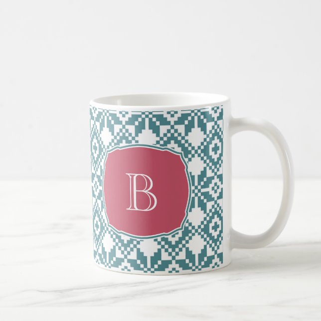 Mug Nordic Snowflake Motif Monogramme Noël (Droite)