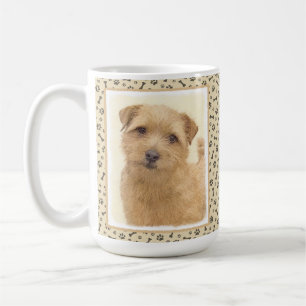 Mug Norfolk Terrier Peinture - Art Chien original