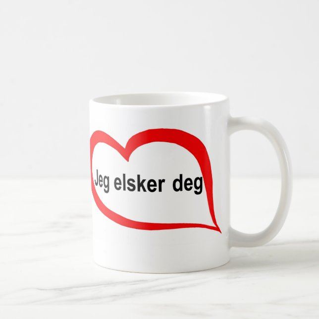 Mug Norvégien je t'aime (Droite)