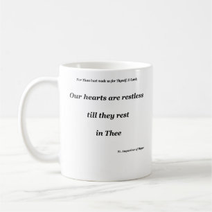 Mug Nos coeurs sont agités jusqu'à ce qu'ils se repose