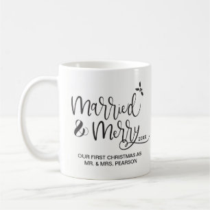 Mug Nos premiers noël, Marié & Joyeux, Mr.