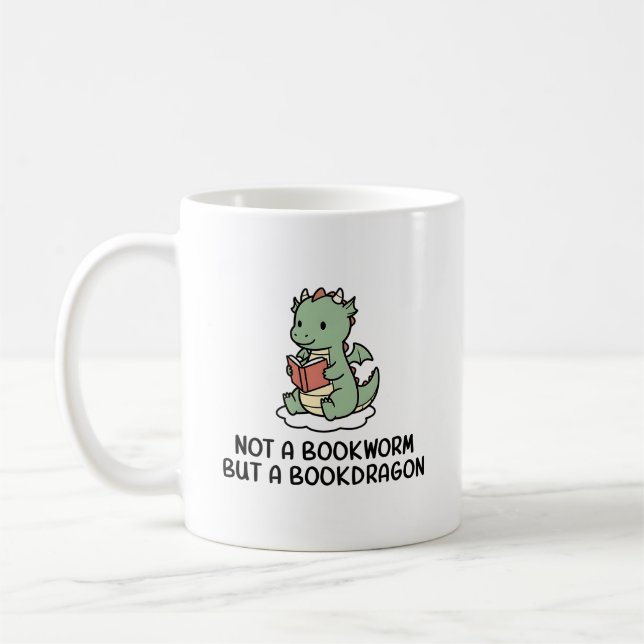 Mug Not A Bookworm But Bookdragon Funny Book Lover (Gauche)