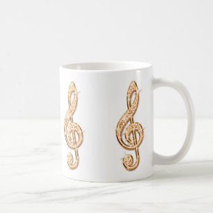 Mug Note de musique orange scintillante