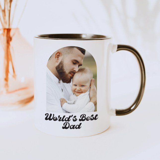 Mug Note personnalisée du meilleur père de Retro World (Créateur téléchargé)