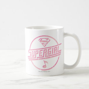 Mug Note rose de musique de Supergirl
