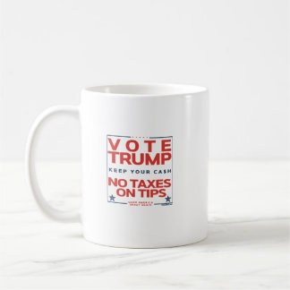 Mug Note Trump pas d'impôts sur les pourboires