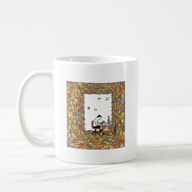 Mug Notes collantes - Obstacle Office Art (Gauche)