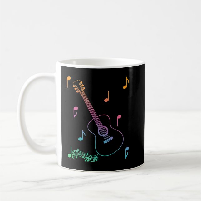 Mug Notes de Musique Guitare Acoustique (Gauche)