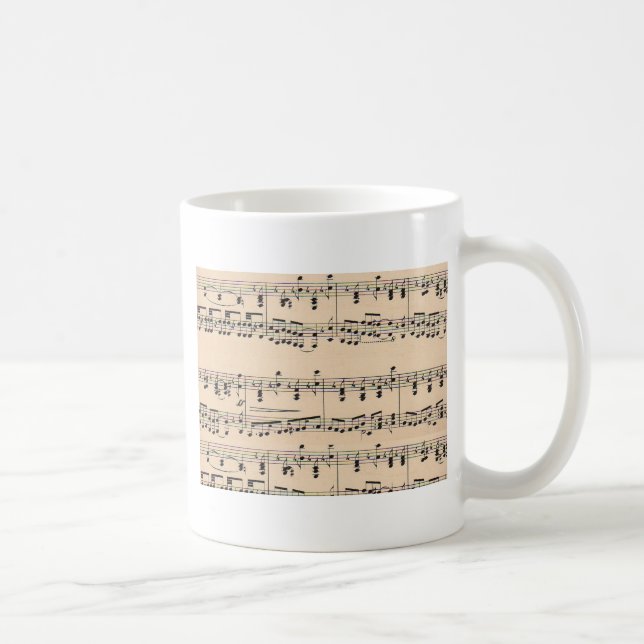 Mug Notes de partition vintage (Droite)