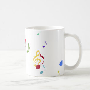 Mug notes musicales colorées