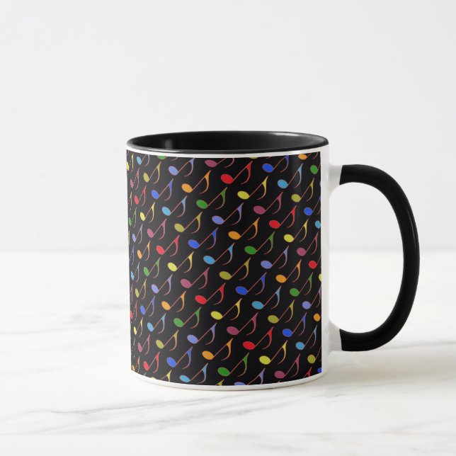 Mug notes musicales colorées motif (Droite)