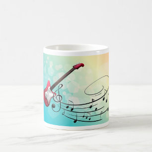 Mug Notes musicales de guitare électrique