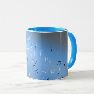Mug Notes musicales Lune bleue