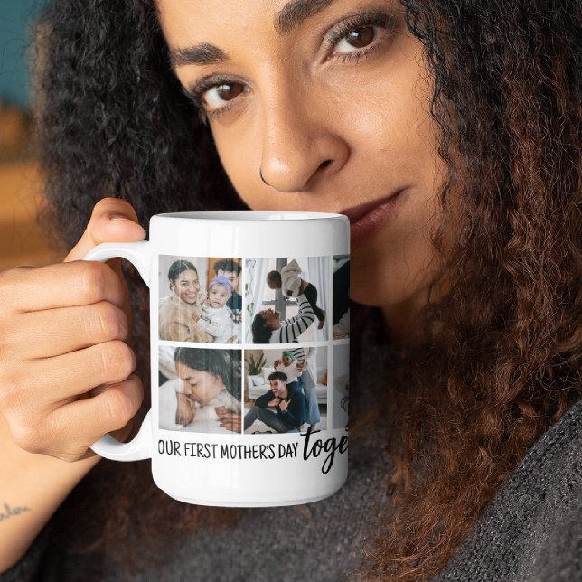 Mug Notre 1ère Fête des Mères ! Collage de photos (Créateur téléchargé)