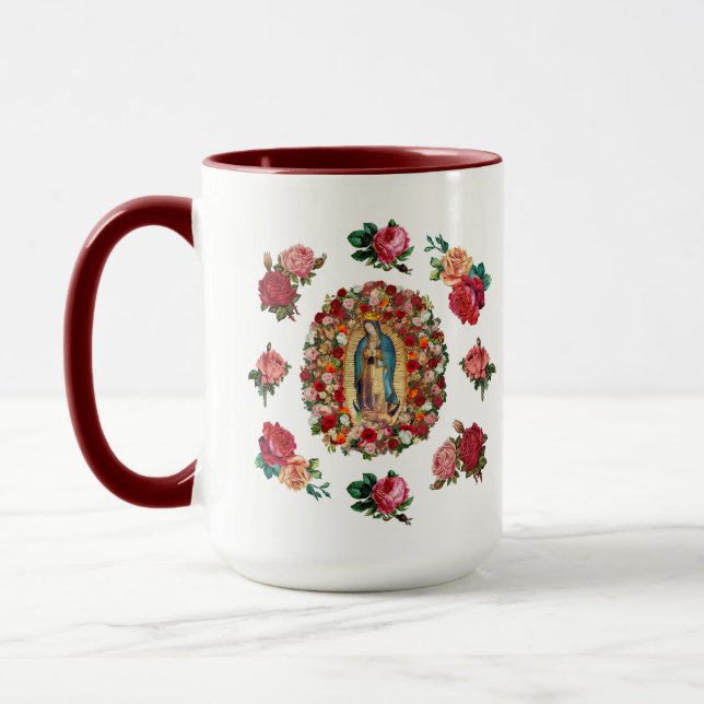 Mug Notre-Dame de Guadalupe Roses Potpourri (Gauche)