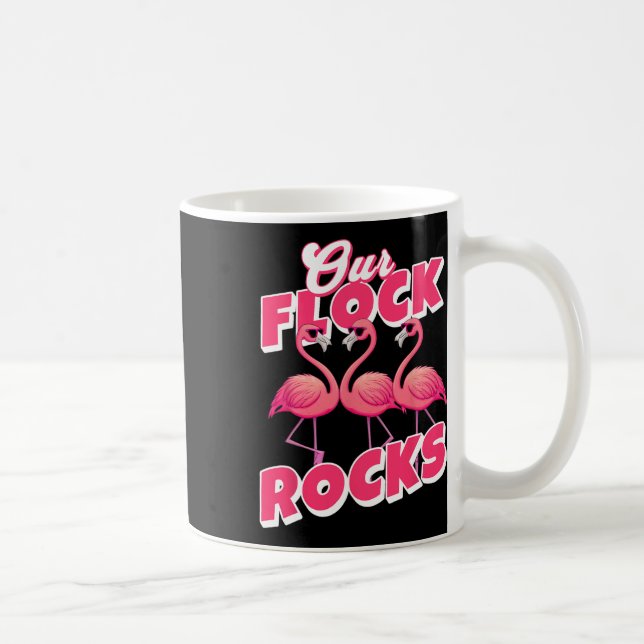 Mug Notre Flock Rocks Funny Flamant rose Matching Fami (Droite)