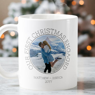 Mug Notre premier Noël de fiançailles Simple Moderne 2