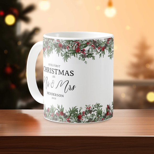 Mug Notre Premier Noël En Tant Que M. & Mme Keepsaké (Créateur téléchargé)
