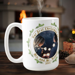 Mug Notre premier Noël en tant que Mme. & Mr Script Ph