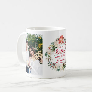 Mug Notre premier Noël en tant que Monsieur Mme Flora
