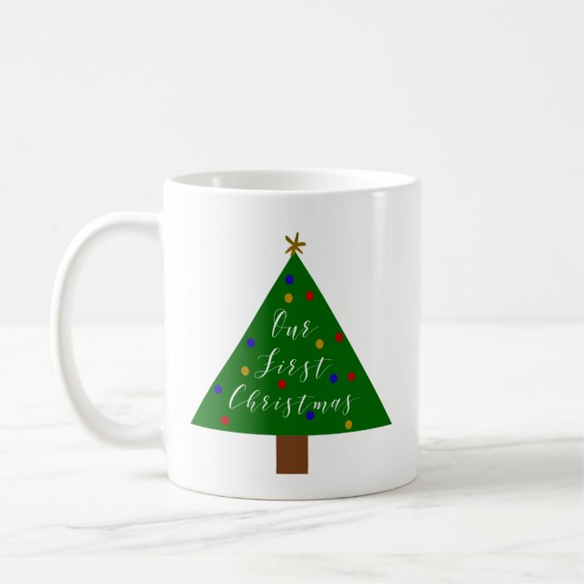 Mug Notre Premier Noël Nouvellement Mariés Vacances de (Gauche)