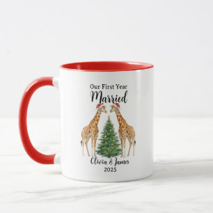 Mug Notre première année de mariage Canard de Noël per
