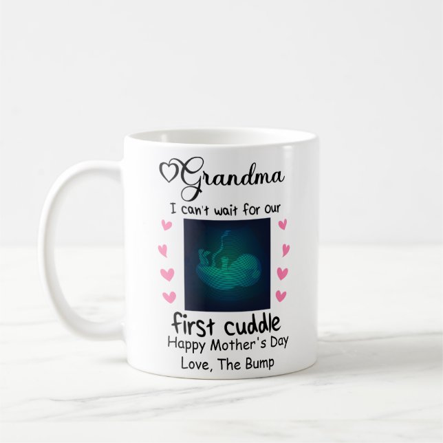 Mug Notre première fête des mères 2022, grand-mère pre (Gauche)