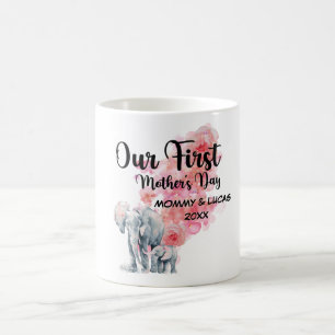 Mug Notre Première Fête des Mères Maman et Eléphants B