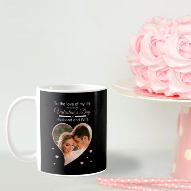 Mug Notre première Saint Valentin en tant que mari et  (Créateur téléchargé)