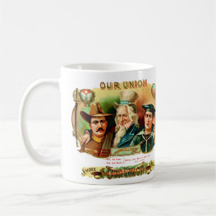 Mug Notre Union Vintage boîte à cigares Étiquette