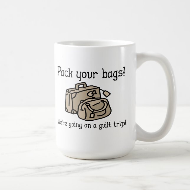 Mug Nous allons faire un voyage de culpabilité drôle M (Droite)