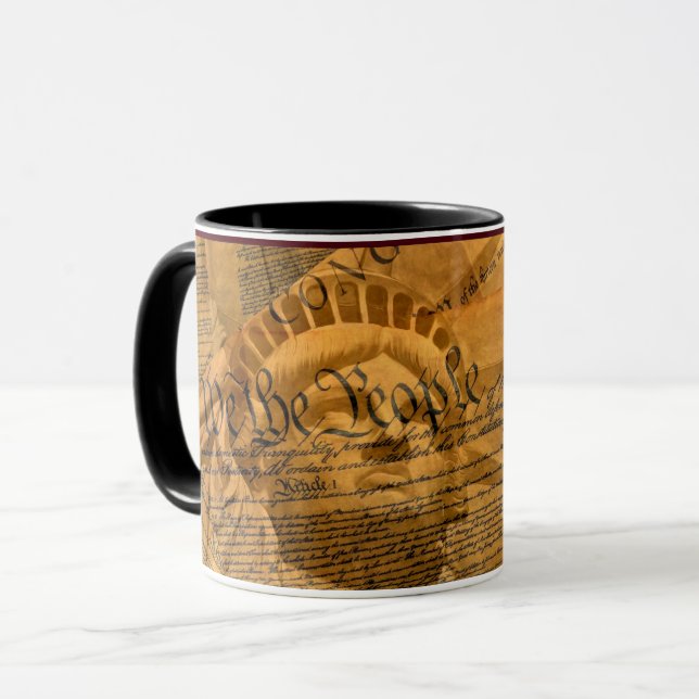 Mug Nous Le Peuple Constitution Américaine (Devant gauche)
