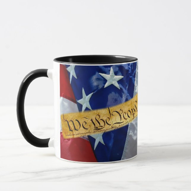 Mug Nous Le Peuple Drapeau Américain (Gauche)