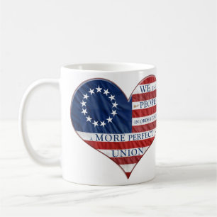 Mug Nous Le Peuple Le Coeur Du Drapeau Américain