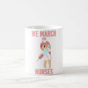 Mug Nous marchons pour les infirmières - Superbe infir