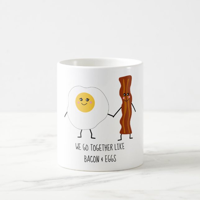 Mug Nous nous rassemblons comme Bacon & Eggs Cute Kawa (Centre)
