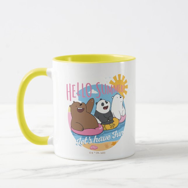 Mug Nous Ours Nus - Bonjour été! Amusons-nous (Gauche)