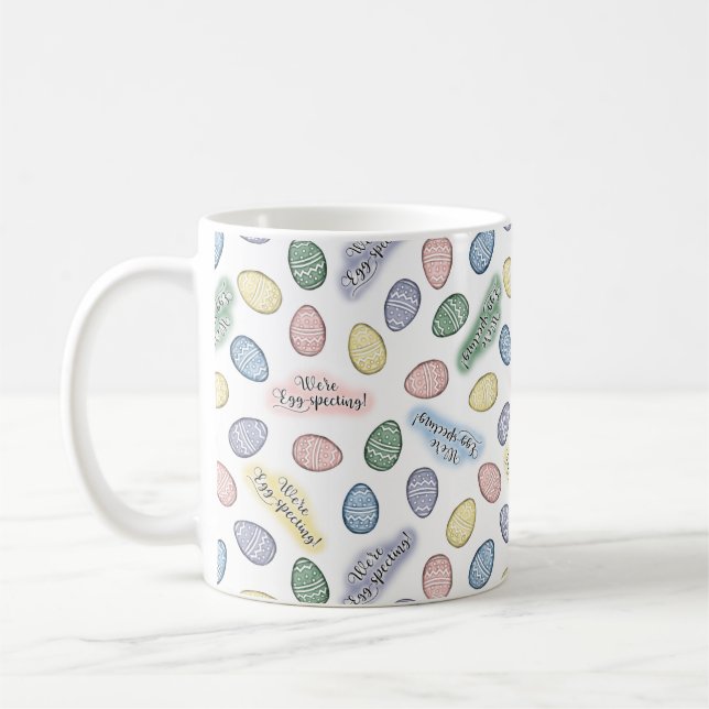 Mug Nous sommes en train de chercher des oeufs de café (Gauche)