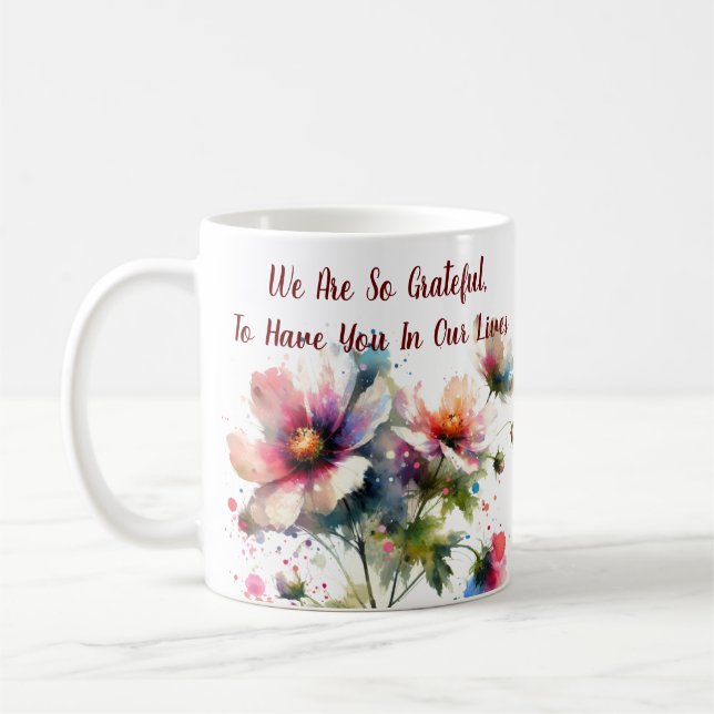 Mug Nous Sommes Si Gratuits Conception Florale (Gauche)