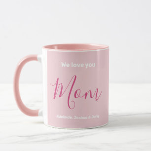 Mug Nous t'aimons Maman Pink Minimalist