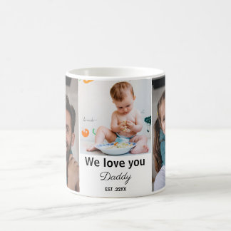 Mug Nous t'aimons papa collage de photos EST minimalis