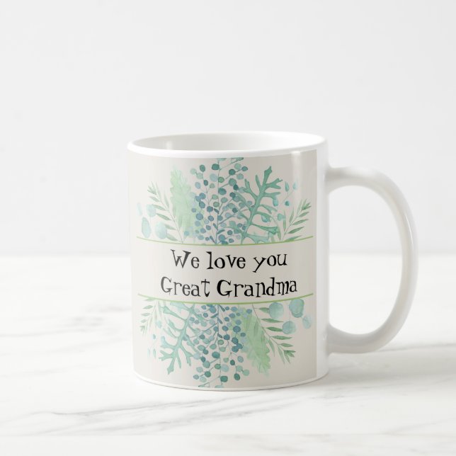 Mug Nous Vous Aimons Grand Grand-Mère Cadeau (Droite)
