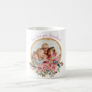 Mug Nous vous aimons grand-mère 1 photo aquarelle fleu